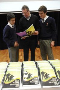 Students record history service