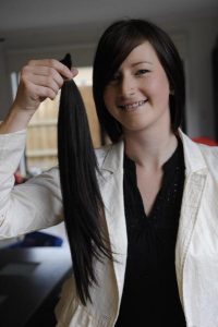 Ponytail lopped for cancer fight