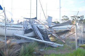 Boat club reduced to rubble