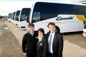 Buses on board for blokes lunch