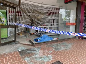 Tobacconist ram-raided overnight