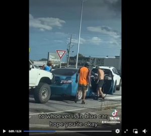 Act of road rage captured