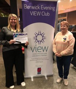 Berwick Evening VIEW Club receives donation