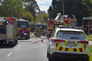 Fire fighters on the scene at Smethurst Avenue