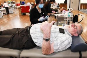 Local man gives blood for the 200th time