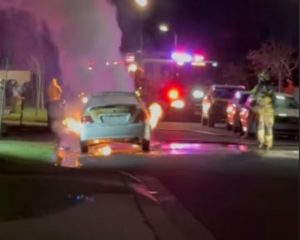 Car fire raises suspicions