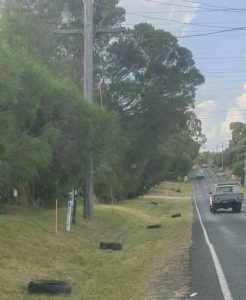 Tyres appear on Army Road