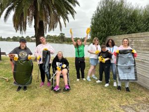 Youth roll up their sleeves