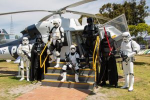 Families in the flying seats