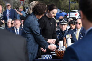 Blue Ribbon tributes at Springvale