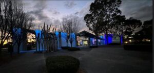 Cultural centre goes blue for men with prostate cancer