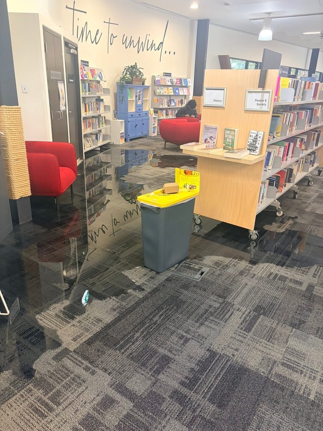 Pakenham Library flooded for the third time